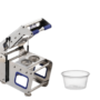 Double Dip Cup Sauce Top Sealing Machine. Perfect for catering, hotels, cafes, and home meal prep. Old machine repair service available!