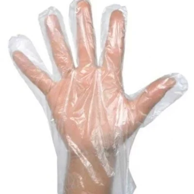 Disposable Transparent Hand Gloves | Free Size, Pack of 100 (50 Pairs) | Hygienic Protection for Food Handling