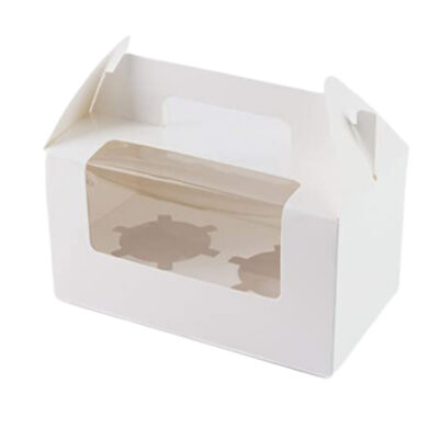 2 PCs Cupcakes Box White Paper