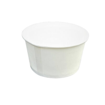 White Paper Round Dip Container with Lid | Sauce Box for Chutneys (50ML, 100ML, 250ML, 350ML)