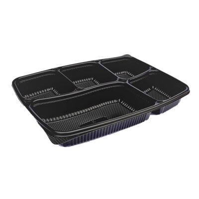 5-compartment meal tray with lid airtight