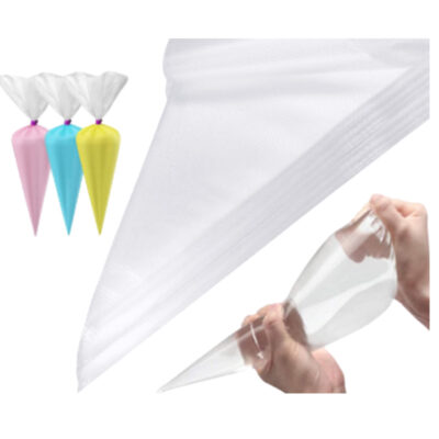 Clear Pastry and Cake Icing Piping Decorating Bags (26 x 17 cm) – Pack of 50