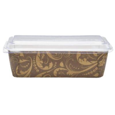 Classic Brown Baking Mold with Leaf Print 400g | Ideal for Plum Cakes