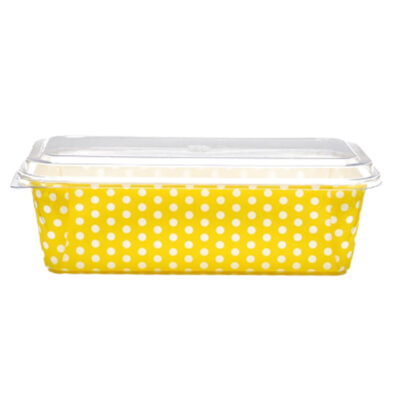 Plum Cake Baking Mold, Yellow Dotted, 500g