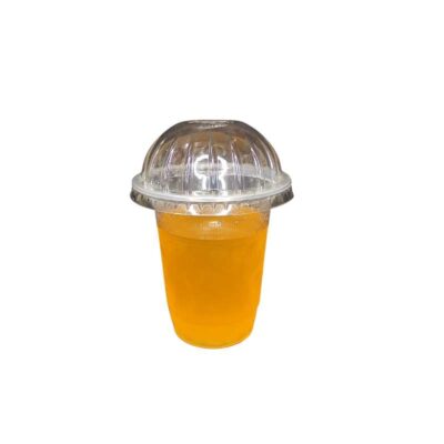 350ML Pet Plastic Shake Glass with Dome Lid – Pack of 50