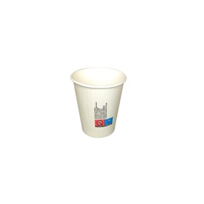 250ML White Single Wall Glass Pack of 50