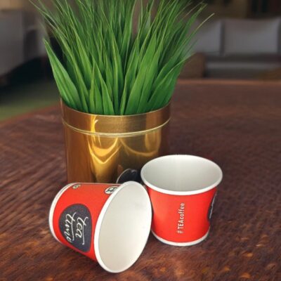 Coffee and Tea Paper Disposable Cups – 100 Pcs | 100ml Cups for Hot Beverages