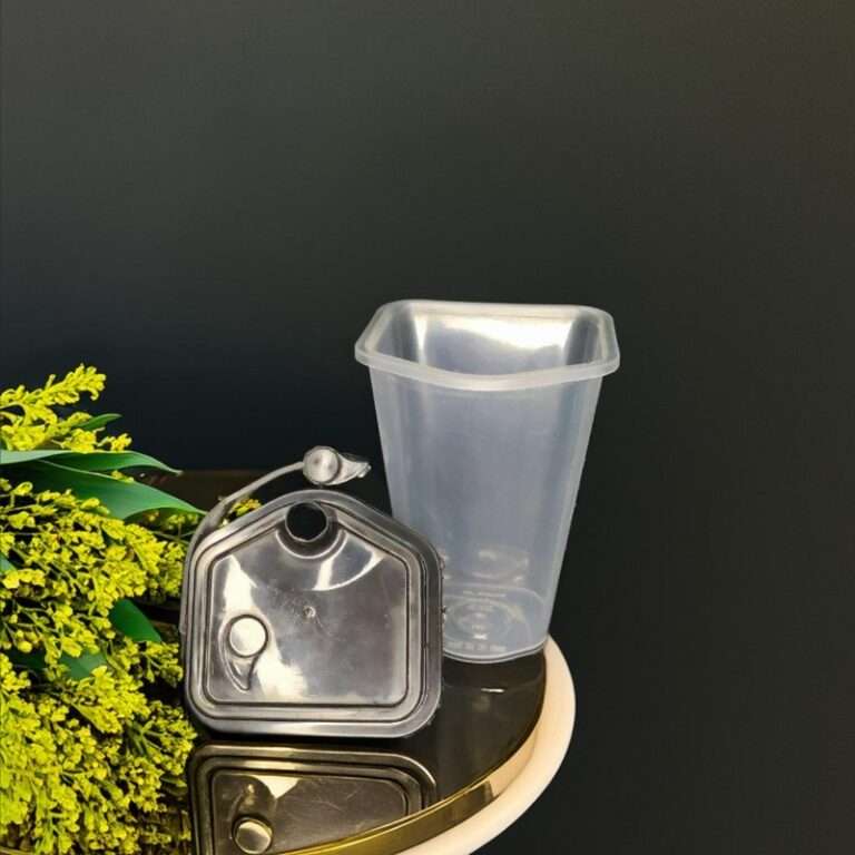 350ML DiamondShaped Plastic Glass LeakProof & Microwave Safe