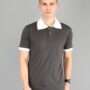 Men’s Charcoal Grey Plain Polo T-Shirt with White Collar – Smart Staff Uniform & Casual Wear by UPKGs