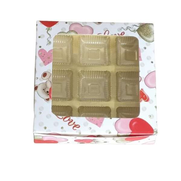 9 Cavity Chocolate Box with Floral Print & Window | Buy Now